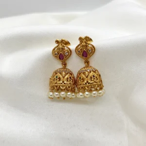 dhaneira’s gold coated jhumka