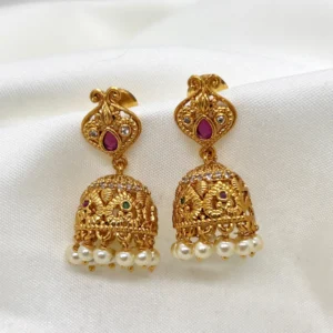 dhaneira’s gold coated jhumka
