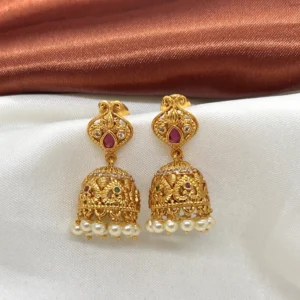 dhaneira’s gold coated jhumka