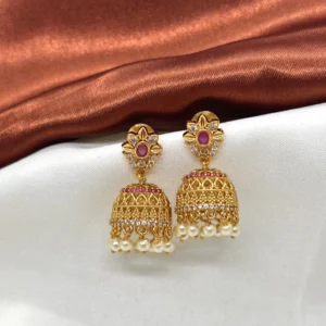 dhaneira’s gold coated jhumka